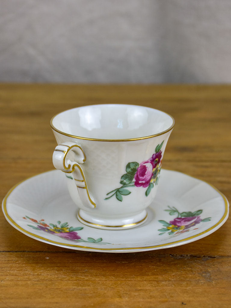 Set of eight coffee cups and saucers - Bernardaud & Co, Limoges