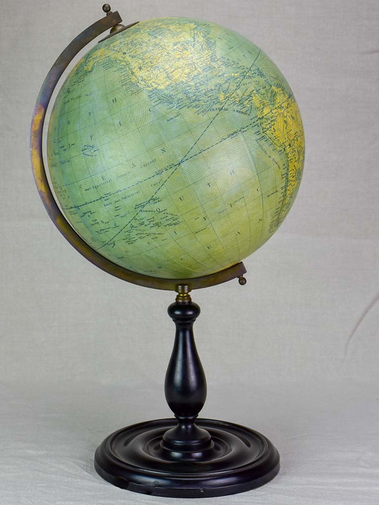 Napoleon III style world globe 21¾"