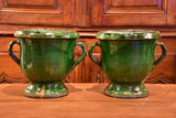 Castelnaudary planters, green 19th-century (two)
