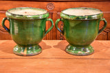 Castelnaudary planters, green 19th-century (two)