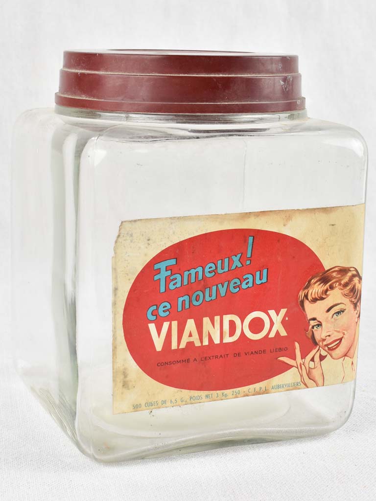 5 glass Viandox containers 8"