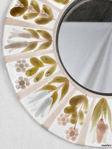 Tulips and Foliage Accent Round Mirror 