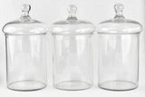 Antique Epicerie Glass Candy Jars with Lids