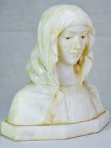Antique marble bust - signed