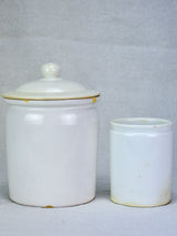 Two antique French earthenware pots