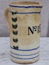 19th Century French pitcher - No. 19