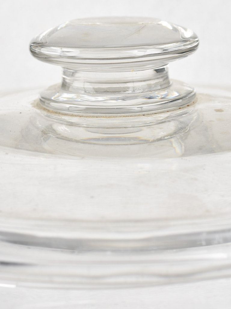 Glass bowl / jar with lid 8¾"