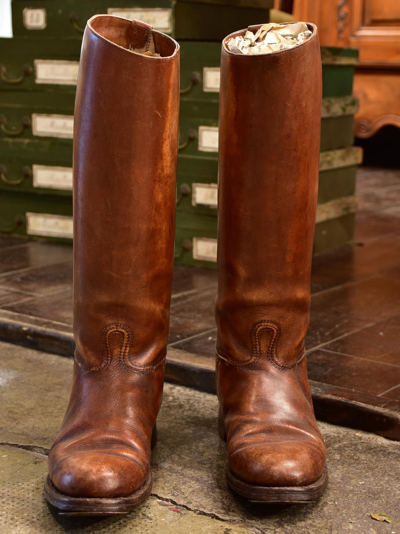 Pair of French leather riding boots – 1940’s
