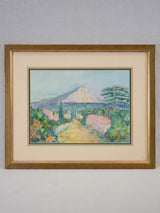 Vintage watercolor Hélène Pujol landscape painting