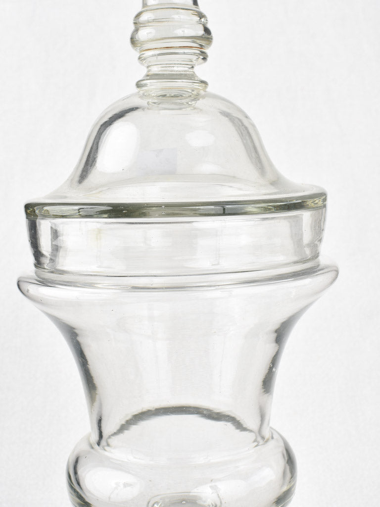 Retro-style glass dessert jar with lid
