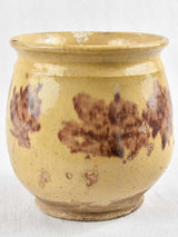 Yellow Glazed Brown Spotted Pot