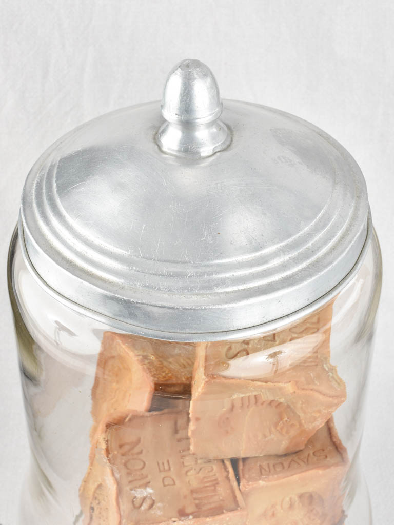 Antique pear-shaped meringue display jar