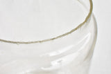 Rustic glass jar with metallic finish