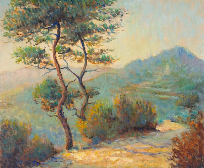 Provencal landscape oil on canvas - Hubert 21¼" x 25½"