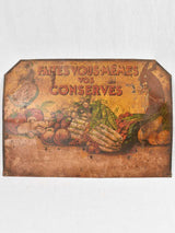 Rustic Antique French metal sign