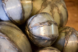 Collection of vintage decorative balls in zinc