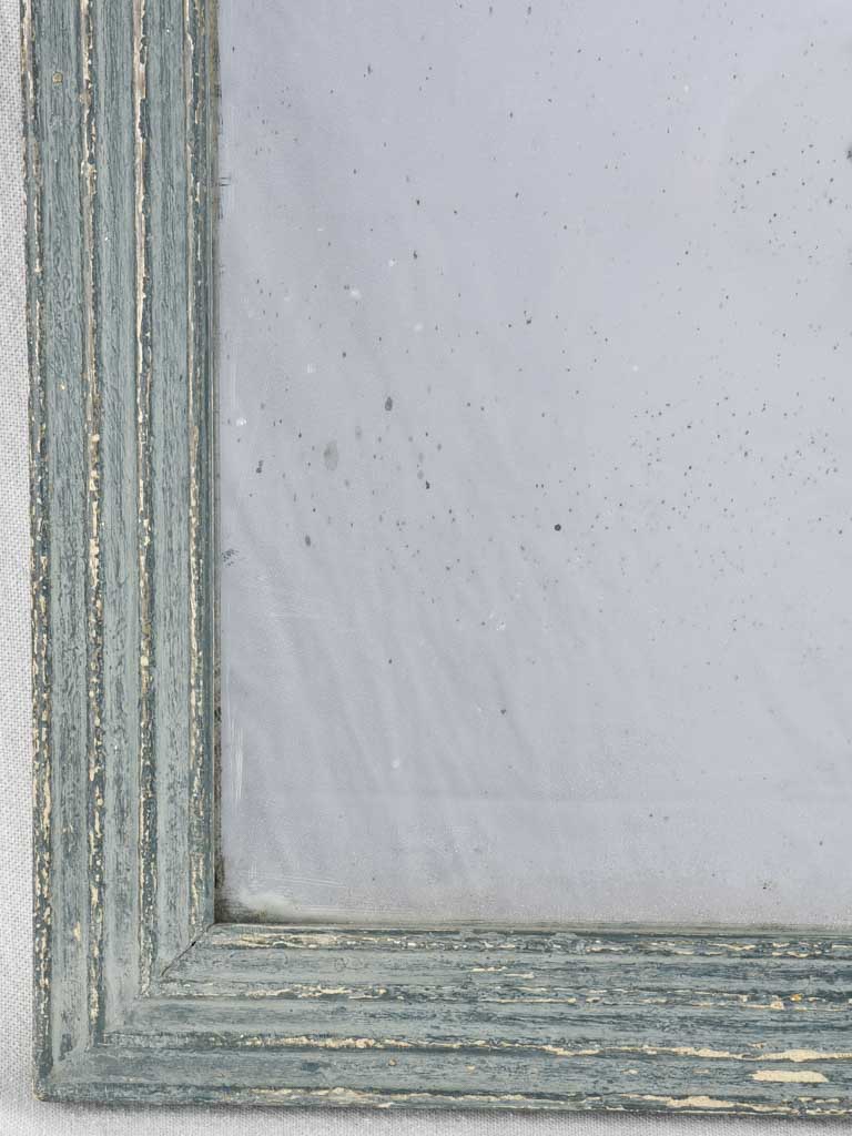 Louis XVI mirror with blue gray patina 20" x 24¾"