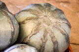 Collection of vintage decorative balls in zinc