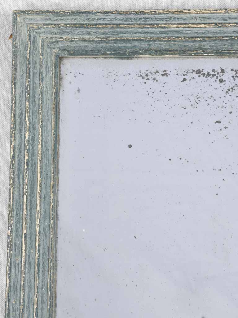 Louis XVI mirror with blue gray patina 20" x 24¾"