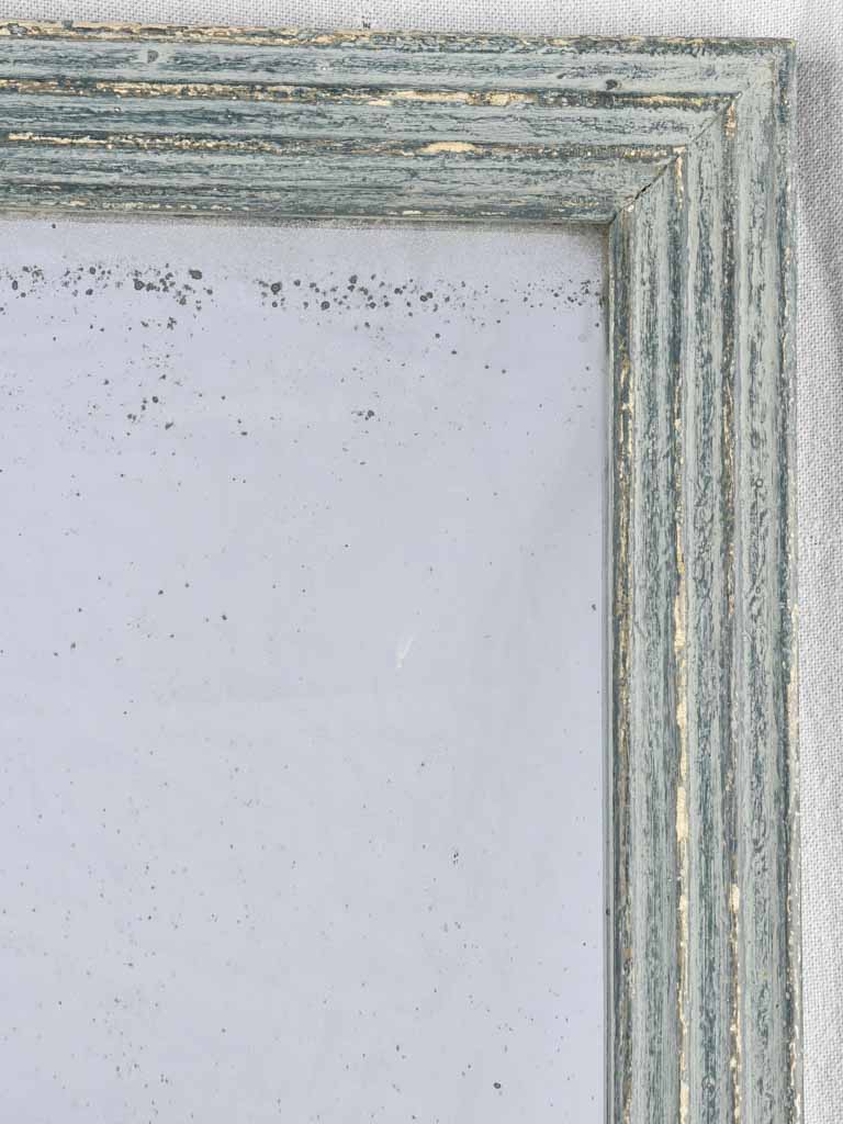 Louis XVI mirror with blue gray patina 20" x 24¾"