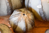 Collection of vintage decorative balls in zinc