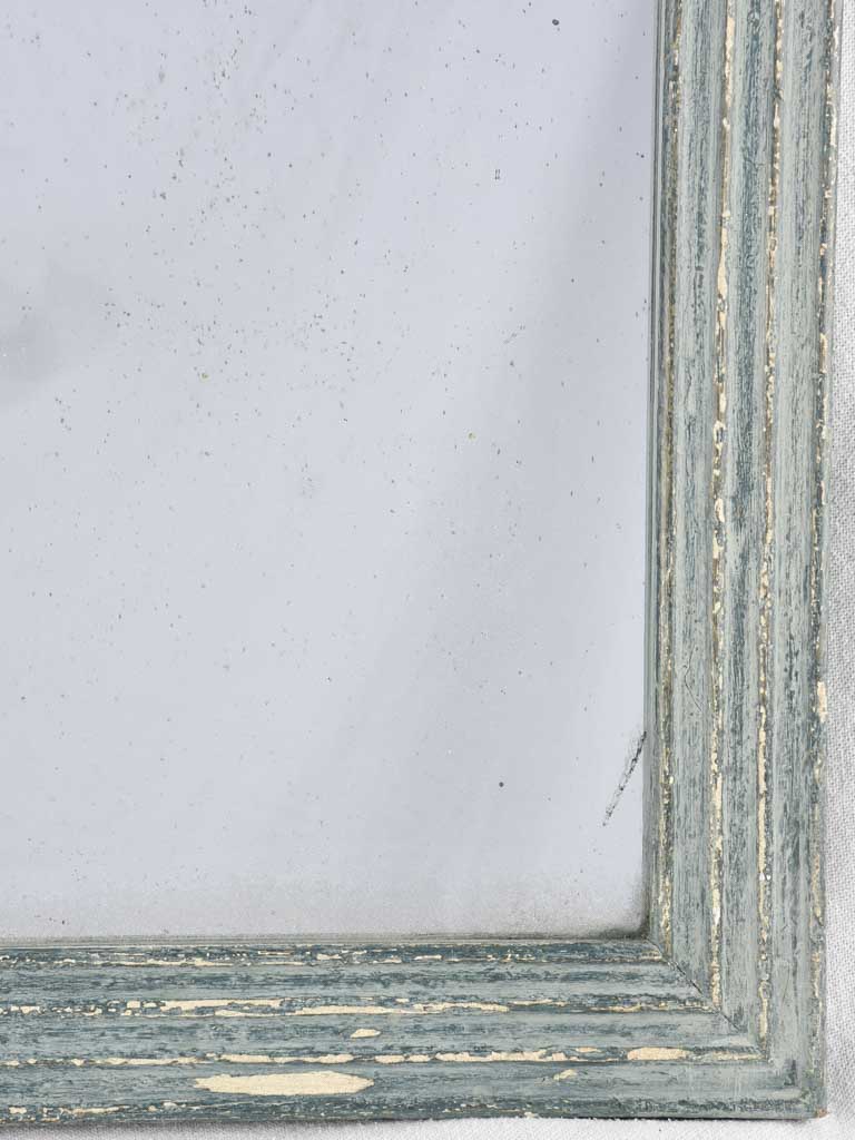 Louis XVI mirror with blue gray patina 20" x 24¾"