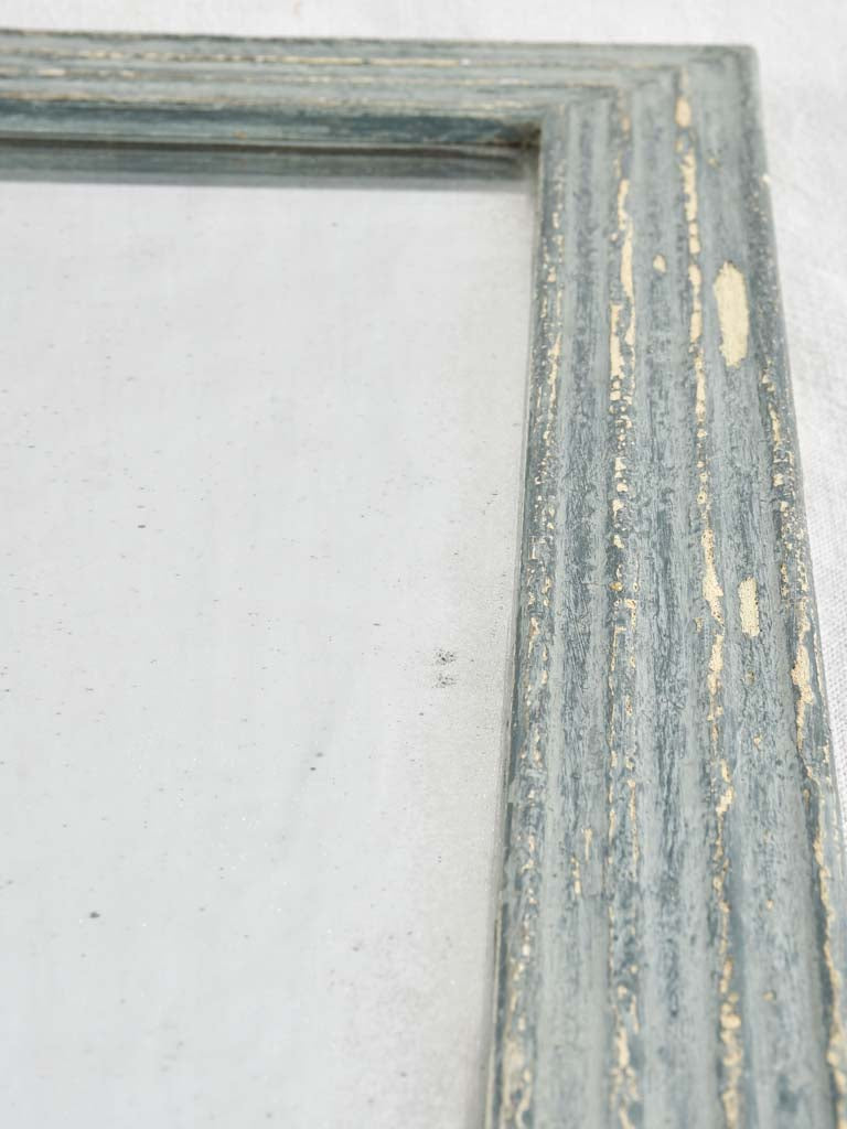 Louis XVI mirror with blue gray patina 20" x 24¾"