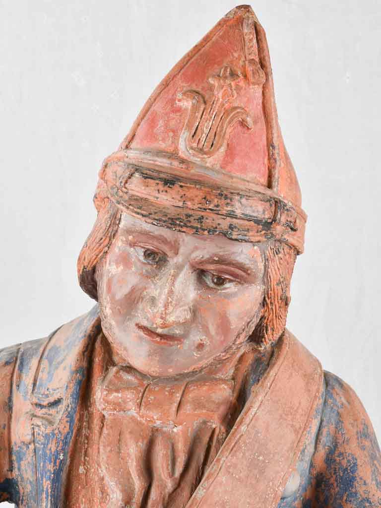19th century clay sculpture of a drummer boy 36¼"