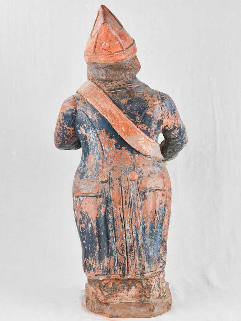 19th century clay sculpture of a drummer boy 36¼"