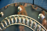 Round vintage French mirror with decorative frame