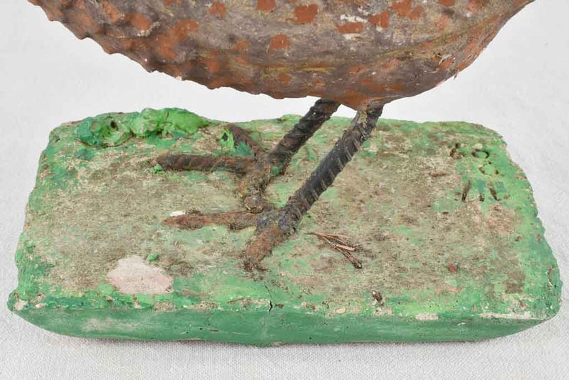 Vintage garden sculpture of a pheasant 23¾" Chez Pluie