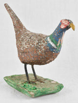 Vintage garden sculpture of a pheasant 23¾"