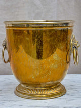 Mid-century French champagne bucket with lion's head handles - Champagne Jacquart