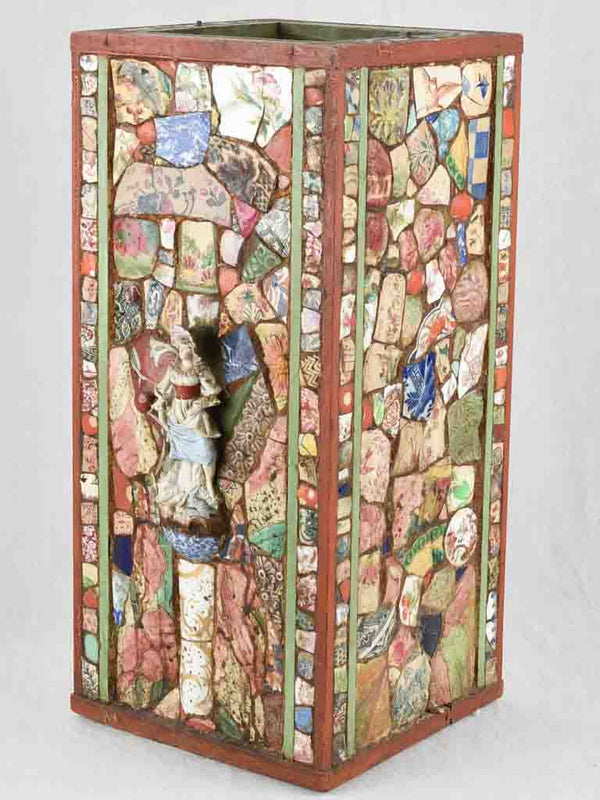 Nineteenth-century mosaic umbrella stand
