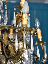 Vintage Brass Decorated Italian Chandelier