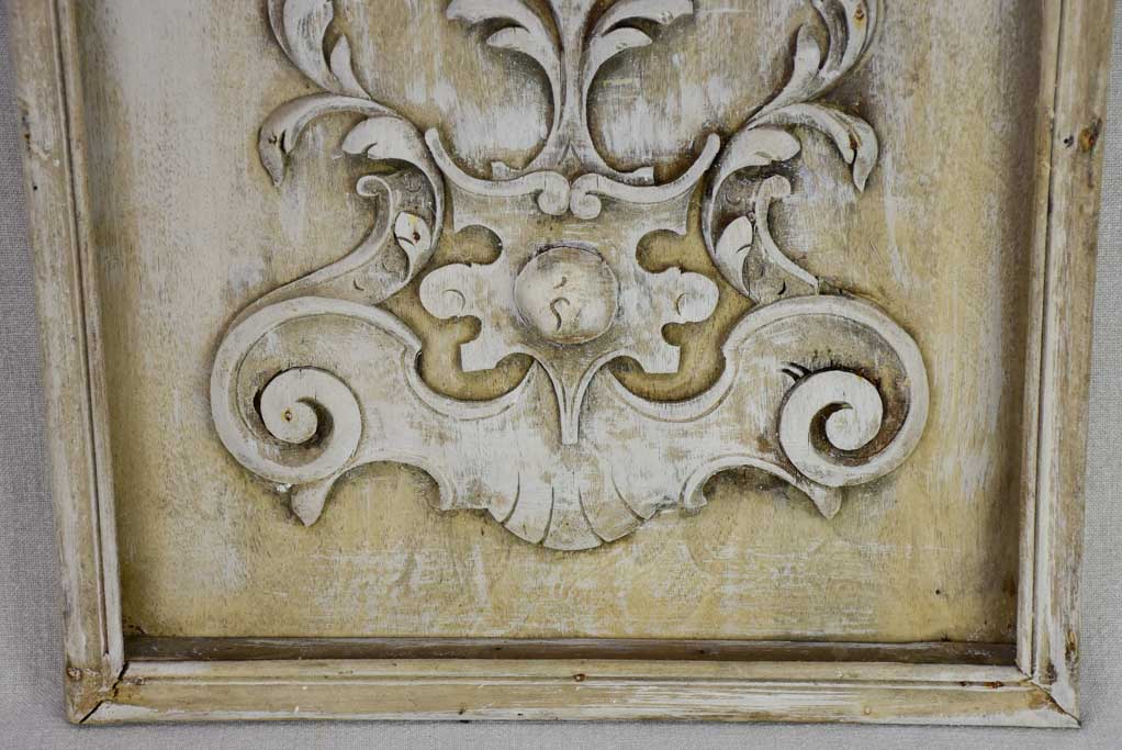 Salvaged boiserie with fruit basket motifs 17" x 19¼"
