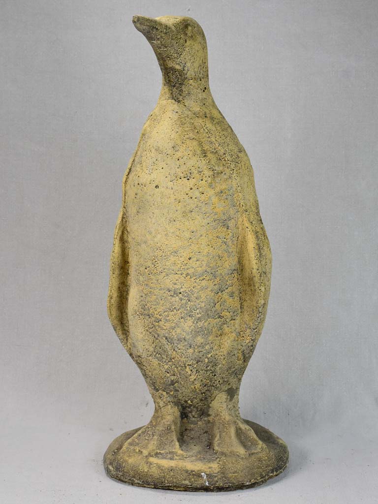 Cement penguin garden sculpture 1950's 25½"