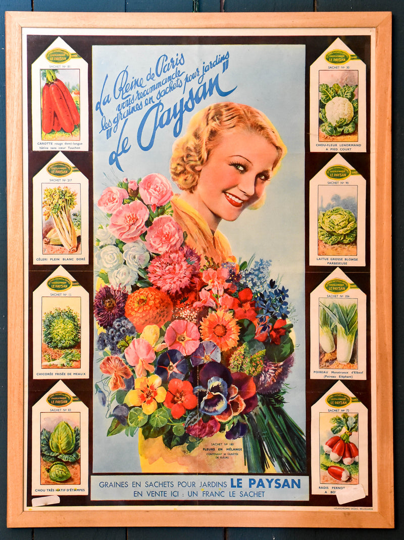 Collection of three Vintage French posters - Paysan seeds