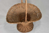 Very large antique French wicker presentation basket