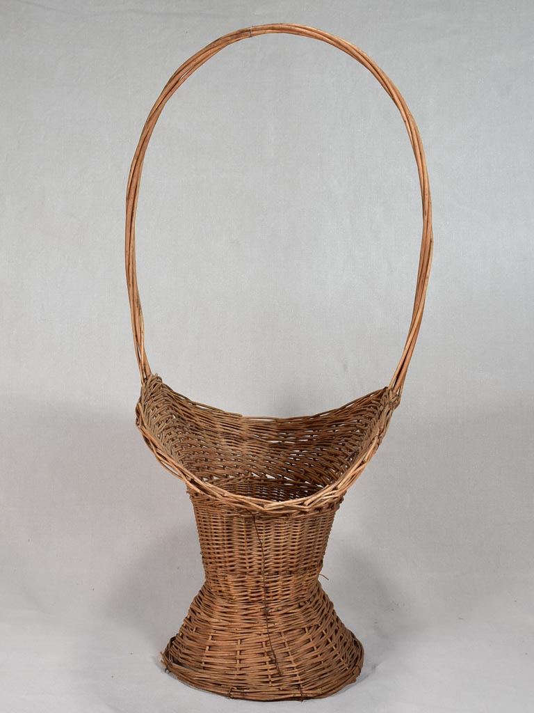 Very large antique French wicker presentation basket