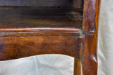 Antique French walnut nightstand with hearts