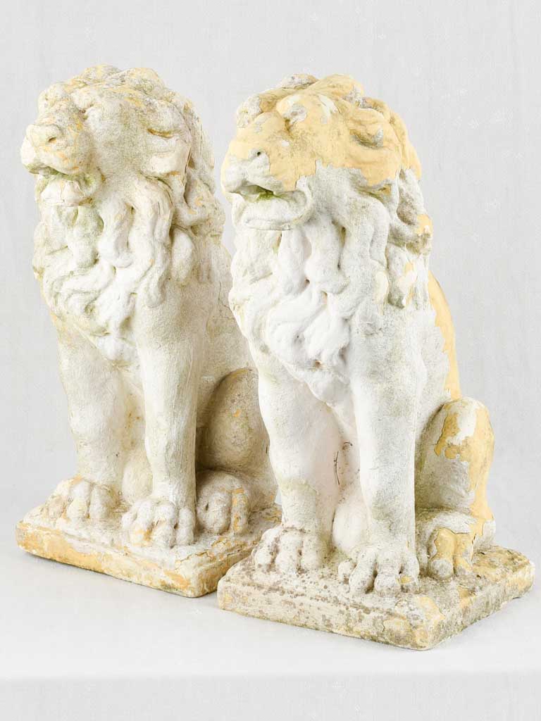 Pair of French garden Lions