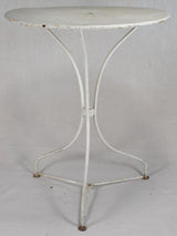 Antique French garden table with white paint finish