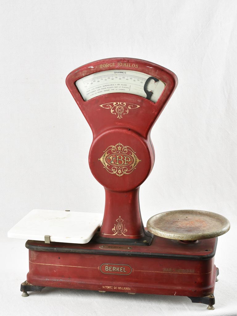 Antique Berkel weigh scales - red 10 kilogram