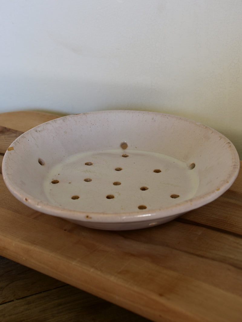 French cheese mould or faisselle - French dish with drainage holes