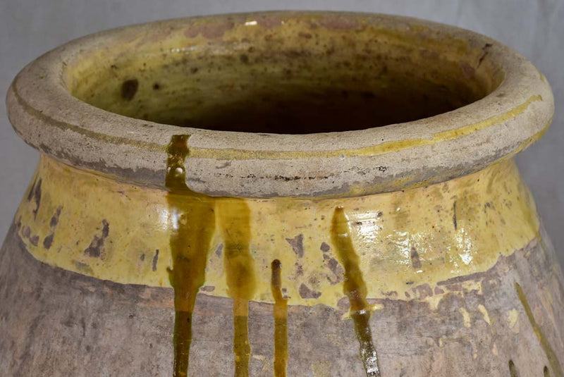 19th century French olive jar from Biot 28"