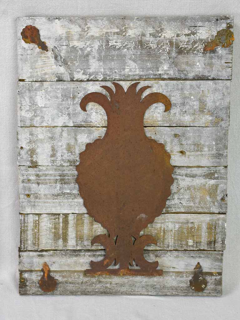 2 artisan made decorative panels with pineapple silhouettes 17" x 22¾"