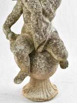 Antique stone garden sculpture of an angel 27½"