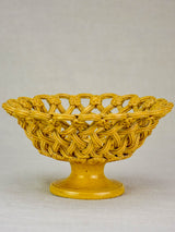 Early 20th Century woven ceramic bowl from Uzes 8"