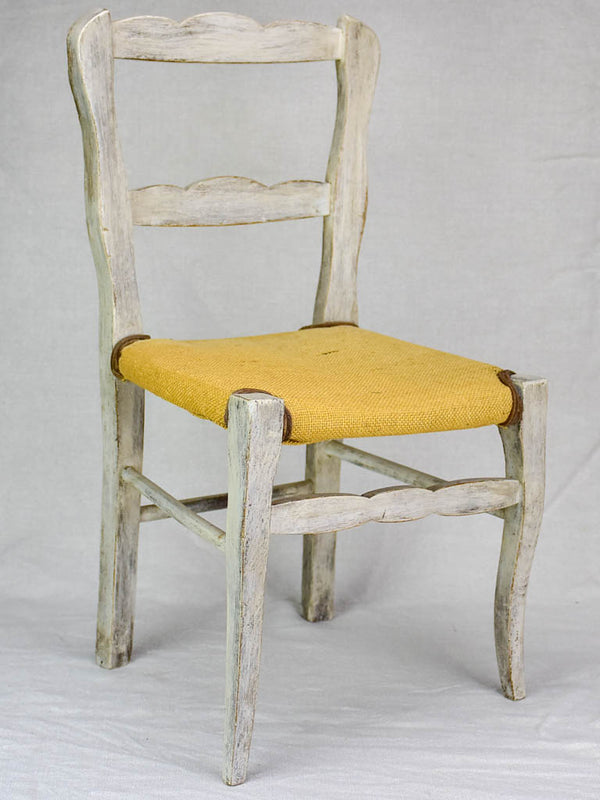 Antique Provencal jute children's chair